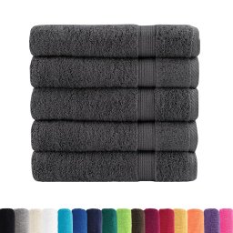 vidaXL Badhanddoeken SOLUND 25 st 600 g/m² 100x150 cm antraciet