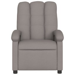 vidaXL Fauteuil verstelbaar stof taupe