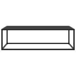 vidaXL Salontafel met zwart glas 120x50x35 cm zwart