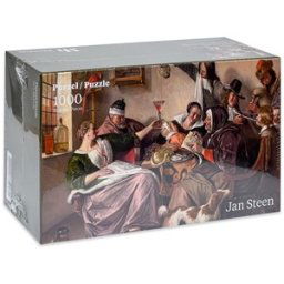 Jan Steen - As the old sing, So Pipe the Young Puzzel (1000 stukjes)