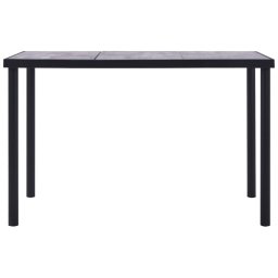 vidaXL Eettafel 160x80x75 cm MDF zwart en betongrijs