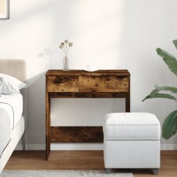 vidaXL Kaptafel met spiegel 73x46,5x120 cm gerookt eikenkleurig