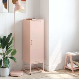 vidaXL Hoge kast 36x39x123 cm staal roze