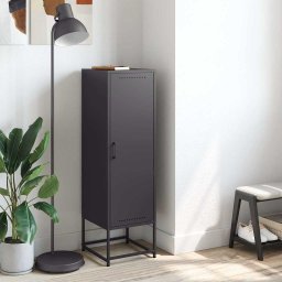 vidaXL Hoge kast 36x39x123 cm staal zwart