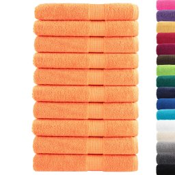 vidaXL Handdoeken SOLUND 10 st 600 g/m² 100x200 cm oranje