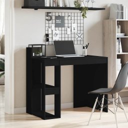 vidaXL Bureau 103,5x56,5x94 cm bewerkt hout zwart