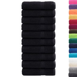 vidaXL Badhanddoeken SOLUND 10 st 600 g/m² 70x140 cm zwart