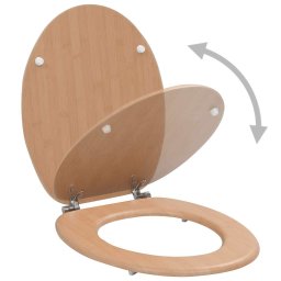vidaXL Toiletbril met deksel bamboe MDF