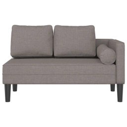 vidaXL Chaise longue met kussens stof taupe