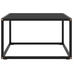vidaXL Salontafel met zwart glas 60x60x35 cm zwart