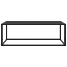 vidaXL Salontafel met zwart glas 100x50x35 cm zwart