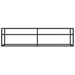 vidaXL Tv-meubel 160x40x40,5 cm gehard glas witmarmerkleurig