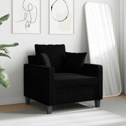 vidaXL Fauteuil 60 cm stof zwart