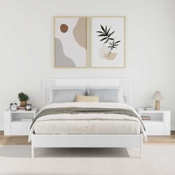 vidaXL Nachtkastjes 2 st wandgemonteerd 45x30x35 cm wit