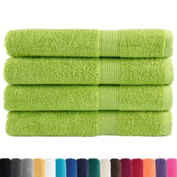 vidaXL Saunadoeken SOLUND 4 st 600 g/m² 80x200 cm appelgroen