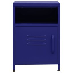 vidaXL Nachtkastje 35x35x51 cm staal marineblauw