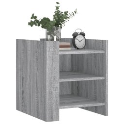 vidaXL Nachtkastje 45x50x50 cm bewerkt hout grijs sonoma eikenkleurig