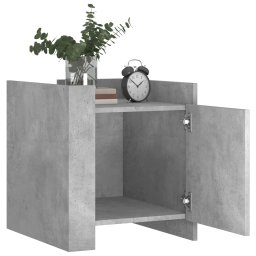 vidaXL Nachtkastje 45x50x50 cm bewerkt hout betongrijs