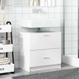 vidaXL Wastafelkast 59x37x59 cm bewerkt hout wit
