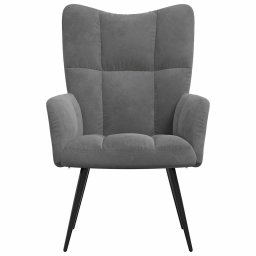 vidaXL Relaxstoel fluweel donkergrijs