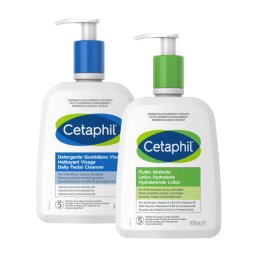 Cetaphil Daily Facial Cleanser + Moisturizing Lotion 470ML Combi