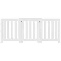 vidaXL Radiatorombouw 205x21,5x83,5 cm bewerkt hout wit
