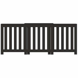 vidaXL Radiatorombouw 205x21,5x83,5 cm bewerkt hout zwart