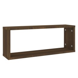 vidaXL Wandschappen kubus 2 st 60x15x23 cm bewerkt hout bruin eiken