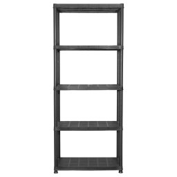 vidaXL Opbergrek 5-laags 71x38x170 cm kunststof zwart