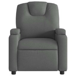 vidaXL Relaxfauteuil Donkergrijze Stof