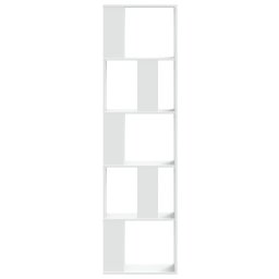 vidaXL Boekenkast 5-laags 45x23,5x162,5 cm bewerkt hout wit
