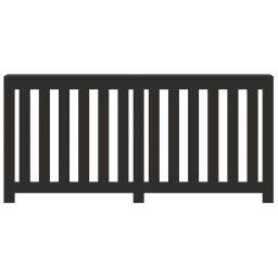 vidaXL Radiatorombouw 175x20x82 cm bewerkt hout zwart
