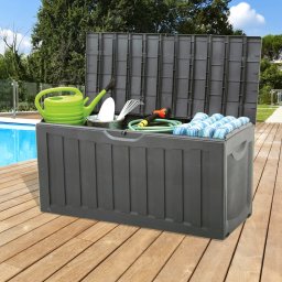 vidaXL Opbergbox 118x53x57 cm polypropyleen zwart