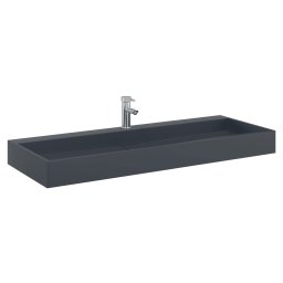 vidaXL Wastafel 120x46x11 cm mineraal gegoten/marmer gegoten antraciet