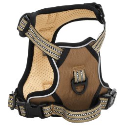 vidaXL Hondentuigje met riem en halsband verstelbaar L bruin