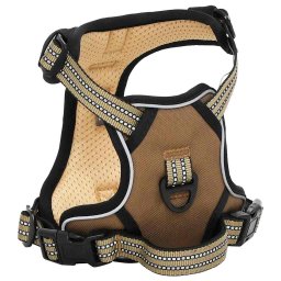vidaXL Hondentuigje met riem en halsband verstelbaar XL bruin