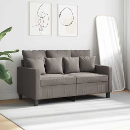 vidaXL Tweezitsbank 120 cm stof taupe