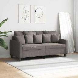 vidaXL Tweezitsbank 140 cm stof taupe