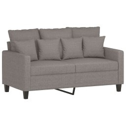 vidaXL 2-delige Loungeset met kussens stof taupe