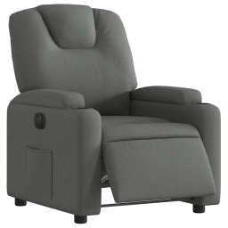 vidaXL Fauteuil elektrisch verstelbaar stof donkergrijs
