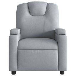 vidaXL Fauteuil verstelbaar stof lichtgrijs