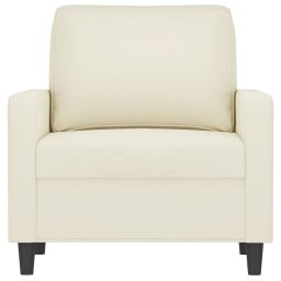 vidaXL Fauteuil 60 cm fluweel crèmekleurig