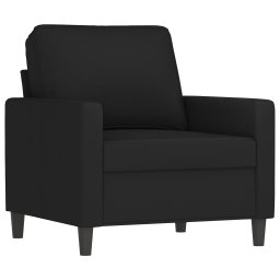 vidaXL 3-delige Loungeset met kussens fluweel zwart