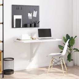 vidaXL Wandtafel inklapbaar 100x60 cm wit