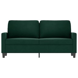 vidaXL Tweezitsbank 140 cm fluweel donkergroen