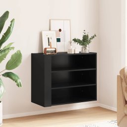 vidaXL Wandkast 75x35x60 cm bewerkt hout zwart