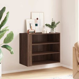 vidaXL Wandkast 75x35x60 cm bewerkt hout bruin eikenkleurig