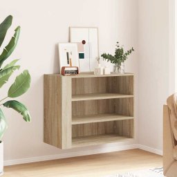 vidaXL Wandkast 75x35x60 cm bewerkt hout sonoma eikenkleurig