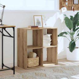 vidaXL Boekenkast 68,5x32x68,5 cm bewerkt hout artisanaal eikenkleurig