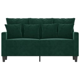 vidaXL Tweezitsbank 120 cm fluweel donkergroen